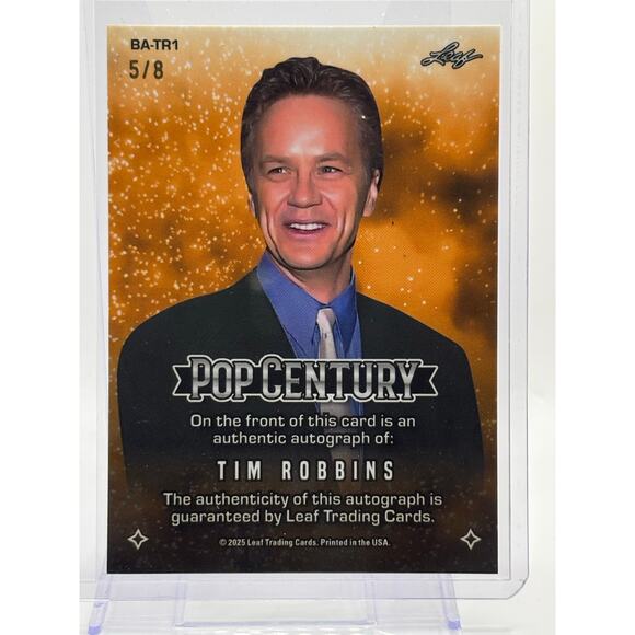 2025 Leaf Pop Century Tim Robbins Prsmatic Pink Auto 5/8 SP Shawshank Redemption - Picture 2 of 2